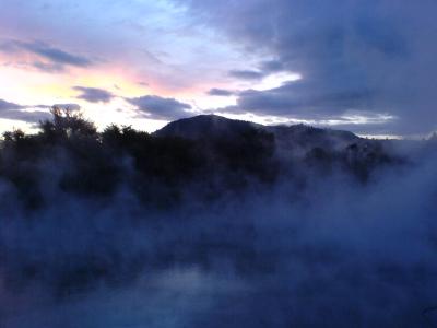 In Whakarewarewa bei den Pupsquellen. HAt ganz schoen gedampft. In Whakarewarewa bei den Pupsquellen. HAt ganz schoen gedampft.